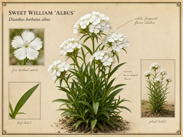 Sweet William ‘Albus’ (Dianthus barbatus albus)