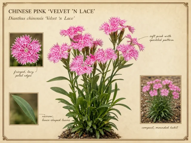 Chinese Pink ‘Velvet ‘n Lace’ (Dianthus chinensis ‘Velvet ‘n Lace’)