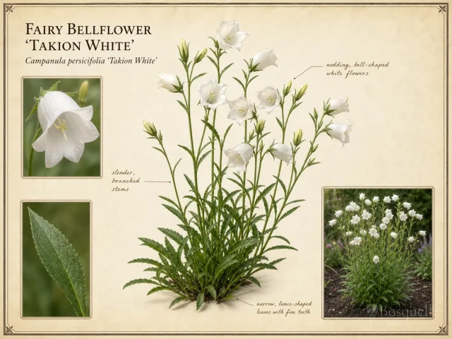 Fairy Bellflower ‘Takion White’ (Campanula persicifolia ‘Takion White’)
