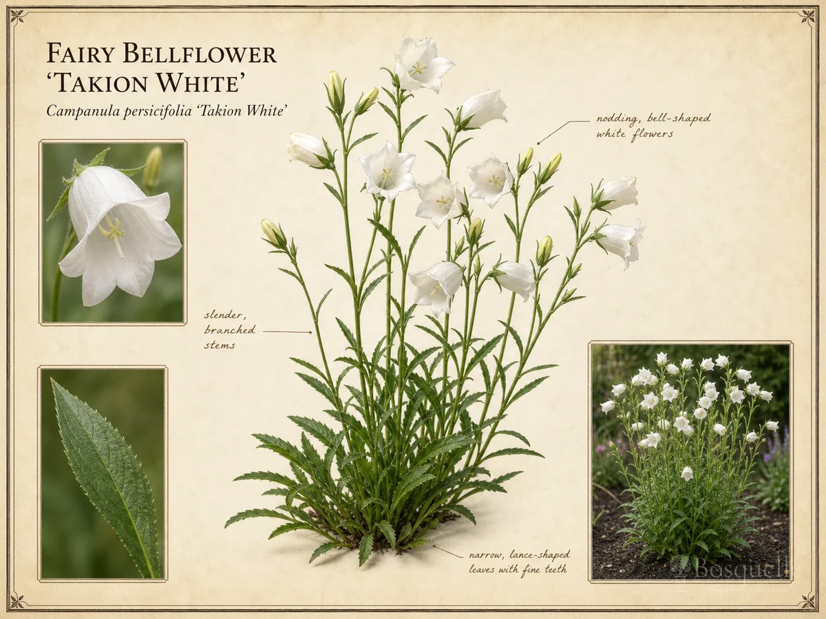 Fairy Bellflower ‘Takion White’ (Campanula persicifolia ‘Takion White’)