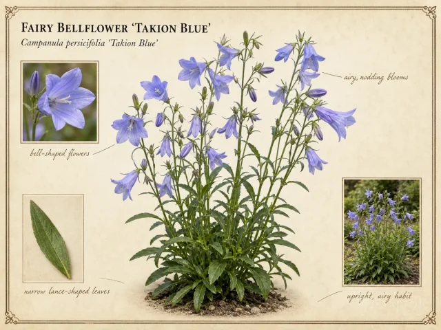 Fairy Bellflower ‘Takion Blue’ (Campanula persicifolia ‘Takion Blue’)