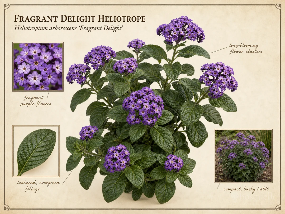 Fragrant Delight Heliotrope (Heliotropium arborescens ‘Fragrant Delight’)
