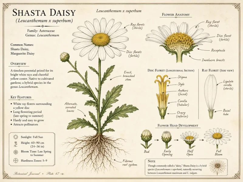 Shasta Daisy (Leucanthemum x superbum)