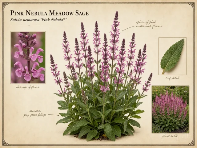 Pink Nebula Meadow Sage (Salvia nemorosa Pink Nebula®)