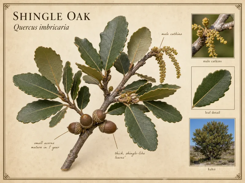 Shingle Oak (Quercus imbricaria)