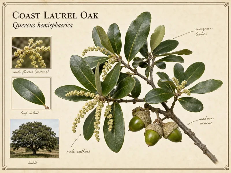 Coast Laurel Oak (Quercus hemisphaerica)