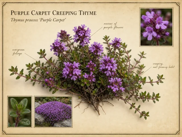 Purple Carpet Creeping Thyme (Thymus praecox ‘Purple Carpet’)