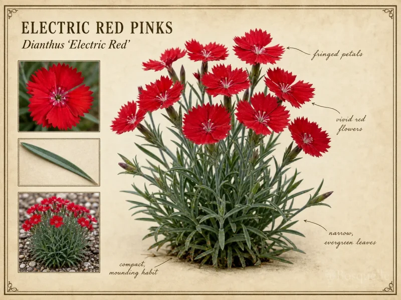 Electric Red Pinks (Dianthus ‘Electric Red’)