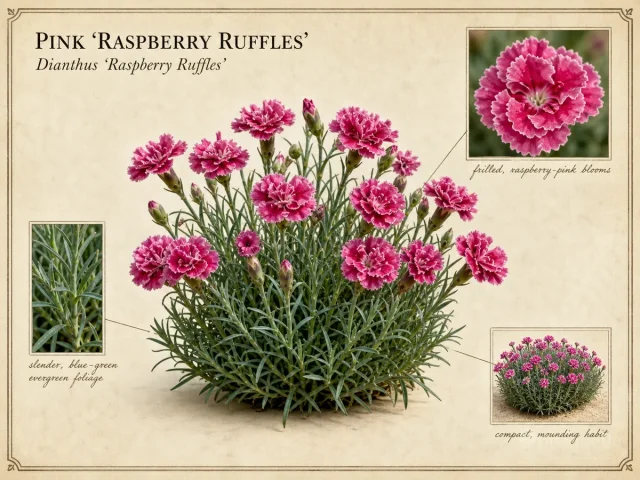 Pink ‘Raspberry Ruffles’ (Dianthus ‘Raspberry Ruffles’)