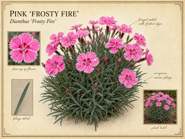Pink ‘Frosty Fire’ (Dianthus ‘Frosty Fire’)