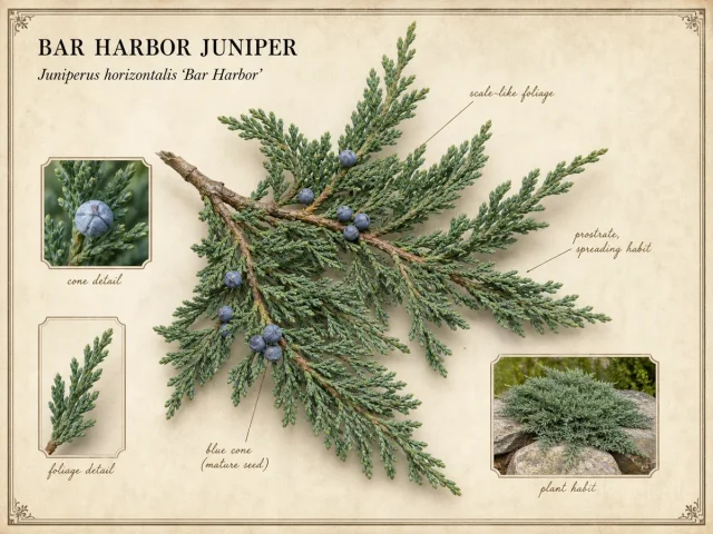 Bar Harbor Juniper (Juniperus horizontalis ‘Bar Harbor’)