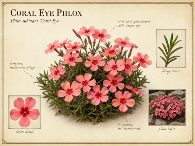 Coral Eye Phlox (Phlox subulata ‘Coral Eye’)