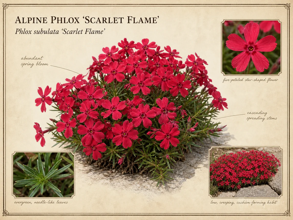 Alpine Phlox 'Scarlet Flame'