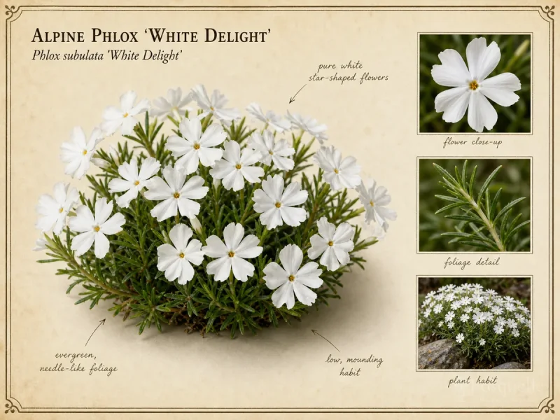 Alpine Phlox ‘White Delight’ (Phlox subulata ‘White Delight’)