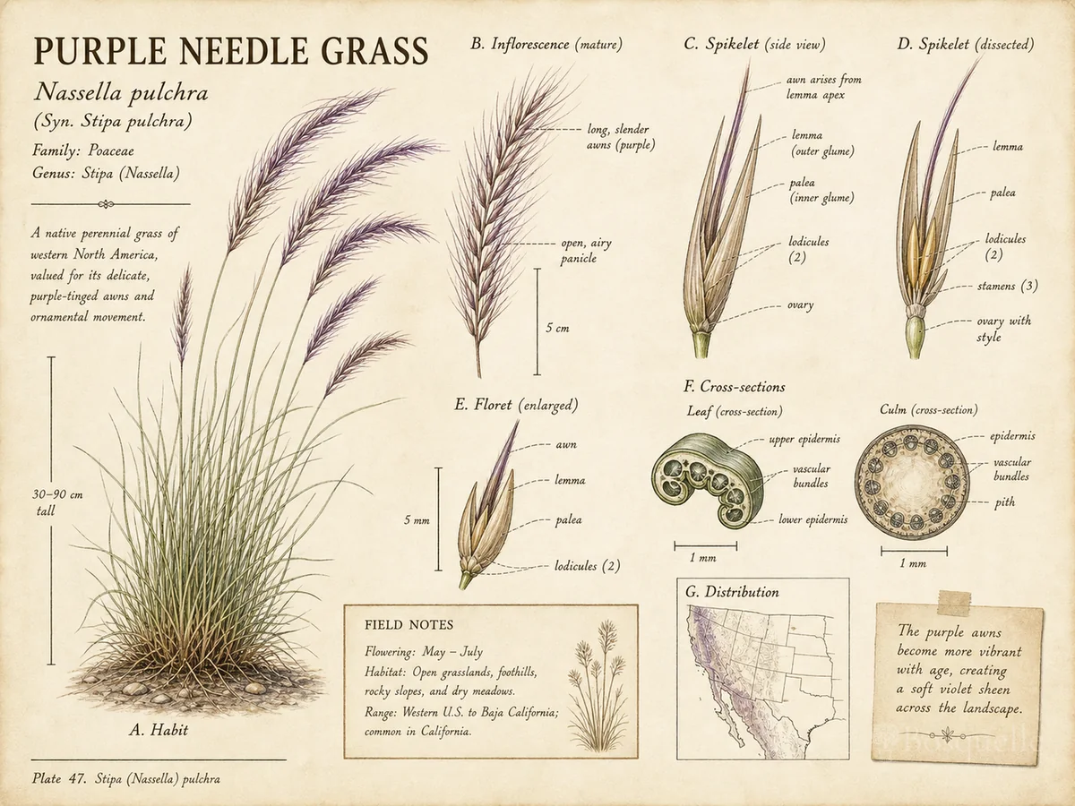 Purple Needle Grass
