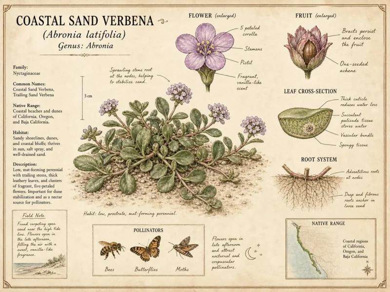 Coastal Sand Verbena (Abronia latifolia)