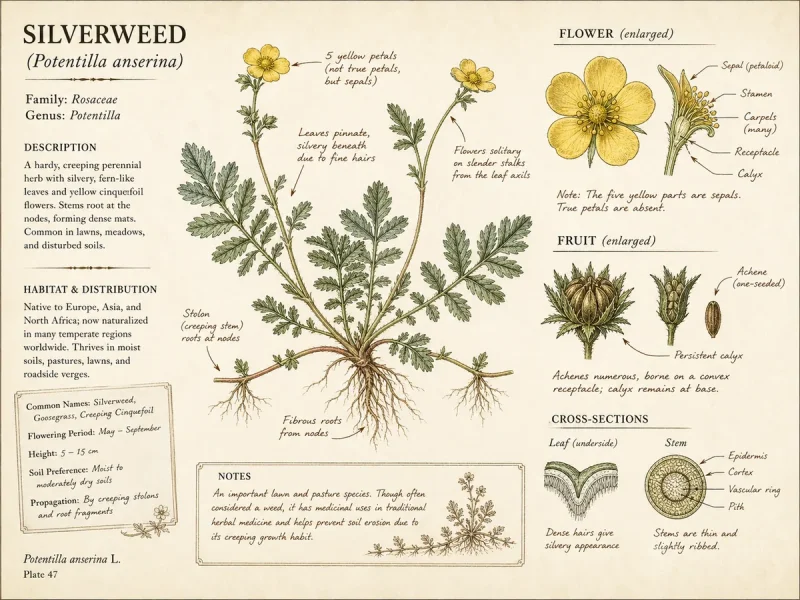 Silverweed (Potentilla anserina)