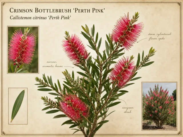 Crimson Bottlebrush 'Perth Pink'