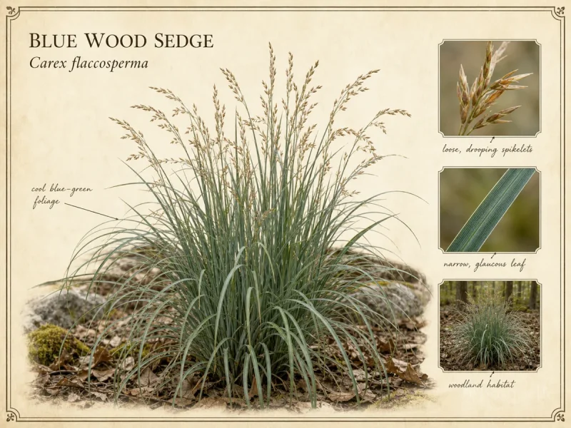 Blue Wood Sedge (Carex flaccosperma)