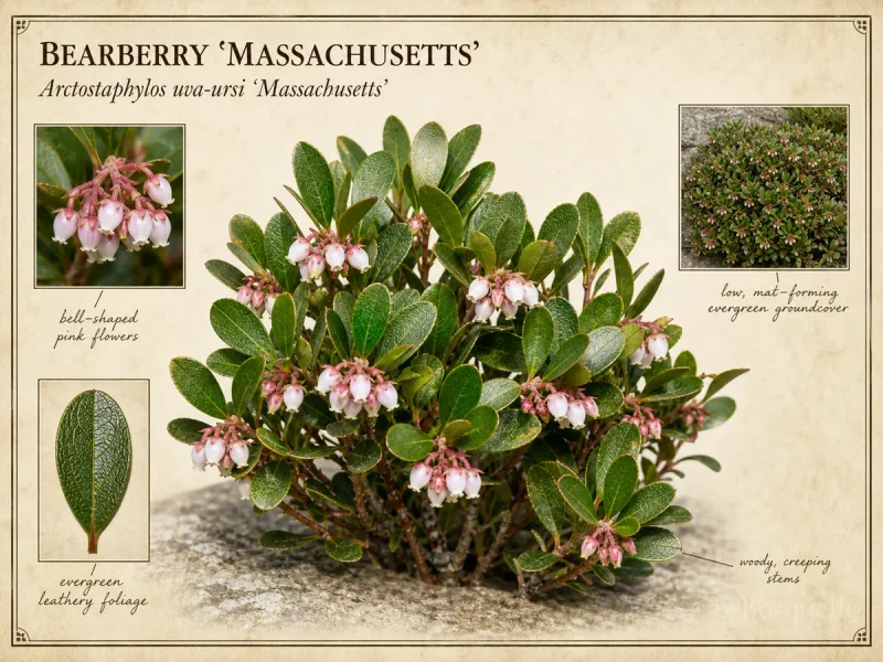 Bearberry ‘Massachusetts’ (Arctostaphylos uva-ursi ‘Massachusetts’)