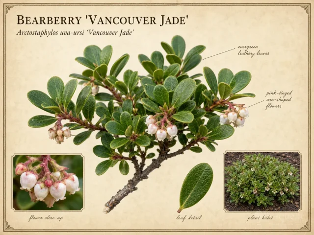 Bearberry ‘Vancouver Jade’ (Arctostaphylos uva-ursi ‘Vancouver Jade’)