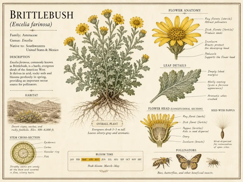 Brittlebush (Encelia farinosa)