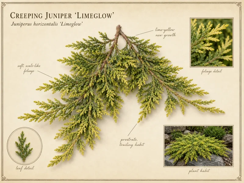 Creeping Juniper ‘Limeglow’ (Juniperus horizontalis ‘Limeglow’)