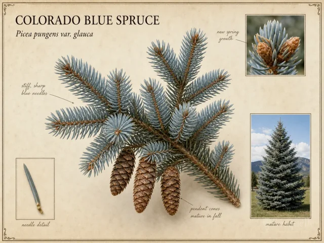 Colorado Blue Spruce (Picea pungens var. glauca)