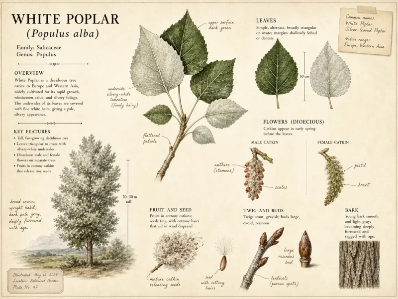 White Poplar (Populus alba)