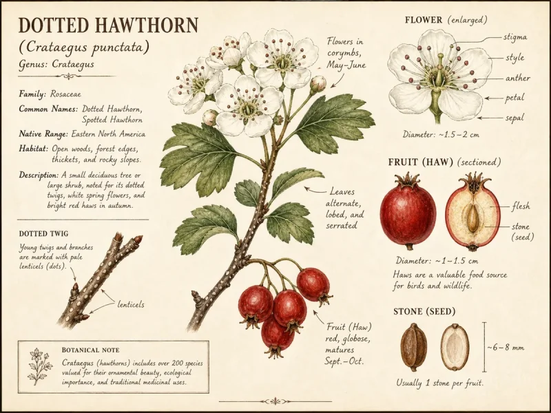 Dotted Hawthorn (Crataegus punctata)