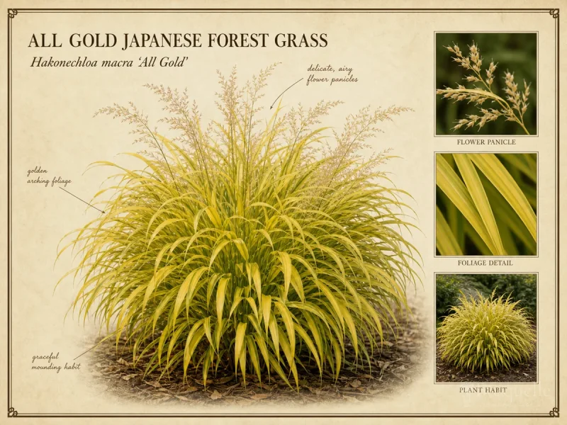 All Gold Japanese Forest Grass (Hakonechloa macra ‘All Gold’)