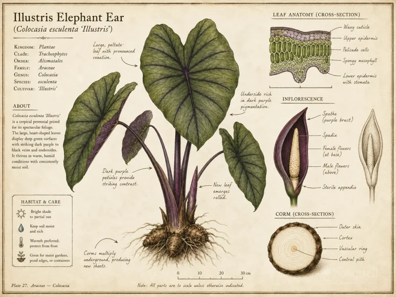 Illustris Elephant Ear (Colocasia esculenta ‘Illustris’)