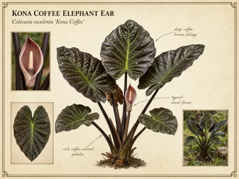 Kona Coffee Elephant Ear (Colocasia esculenta ‘Kona Coffee’)