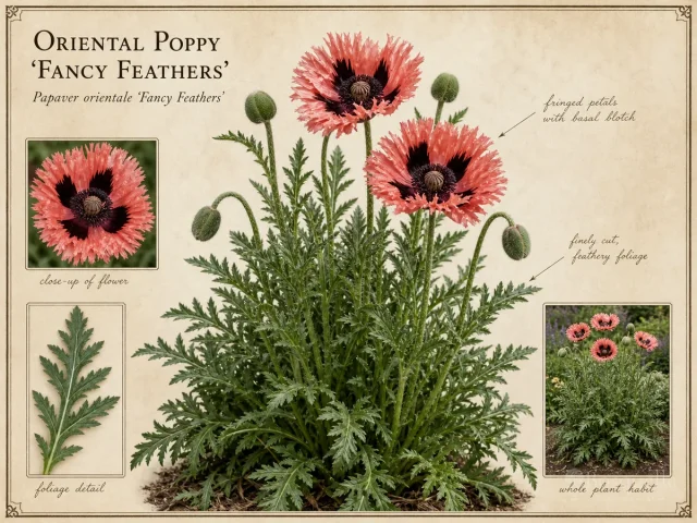 Oriental Poppy ‘Fancy Feathers’ (Papaver orientale ‘Fancy Feathers’)
