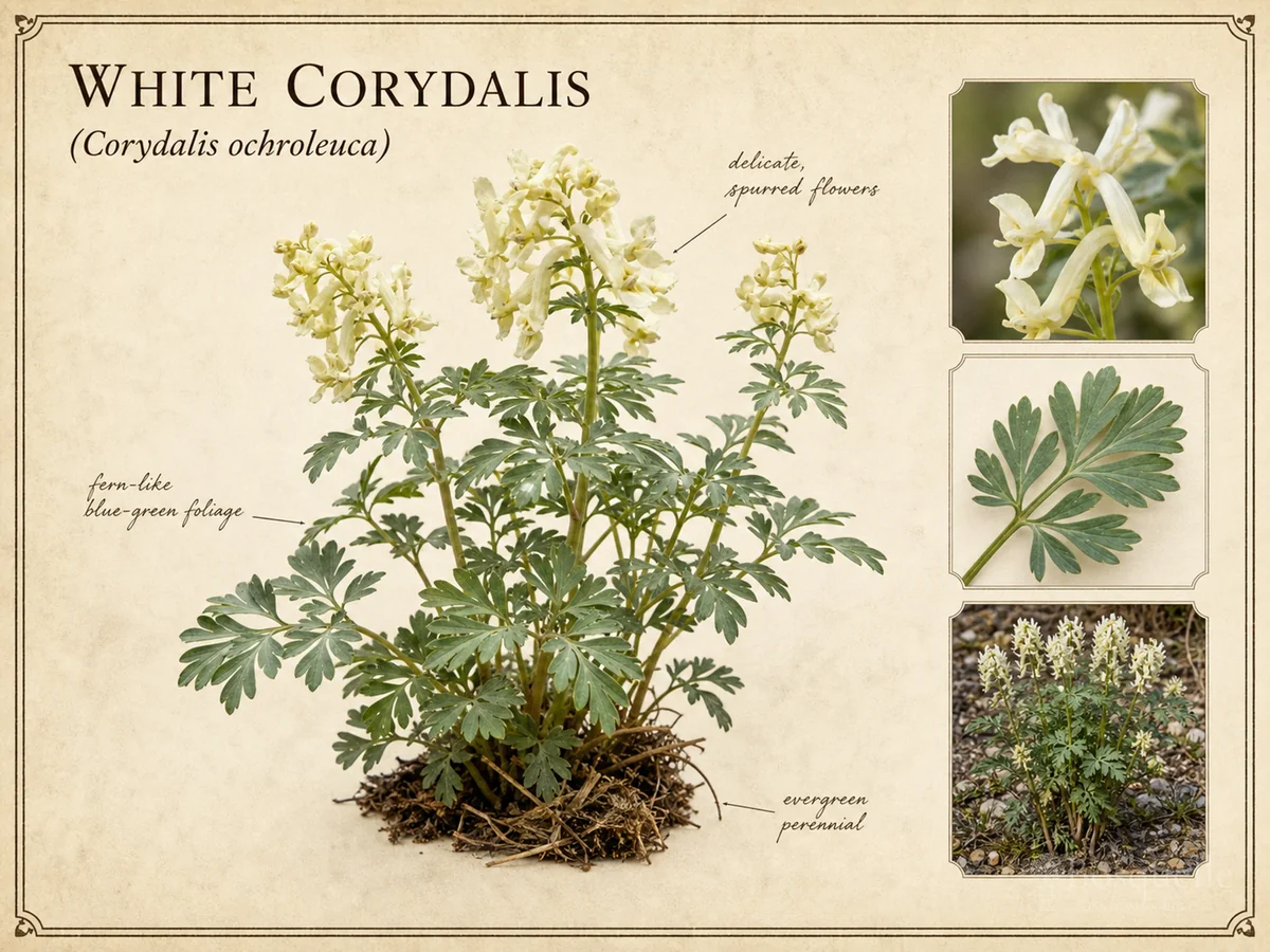 White Corydalis (Corydalis ochroleuca)
