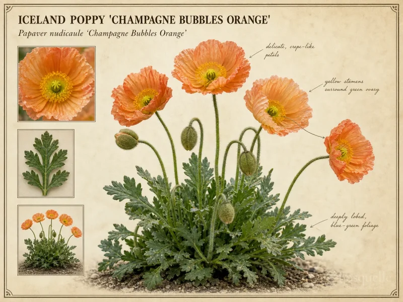 Iceland Poppy ‘Champagne Bubbles Orange’ (Papaver nudicaule ‘Champagne Bubbles Orange’)