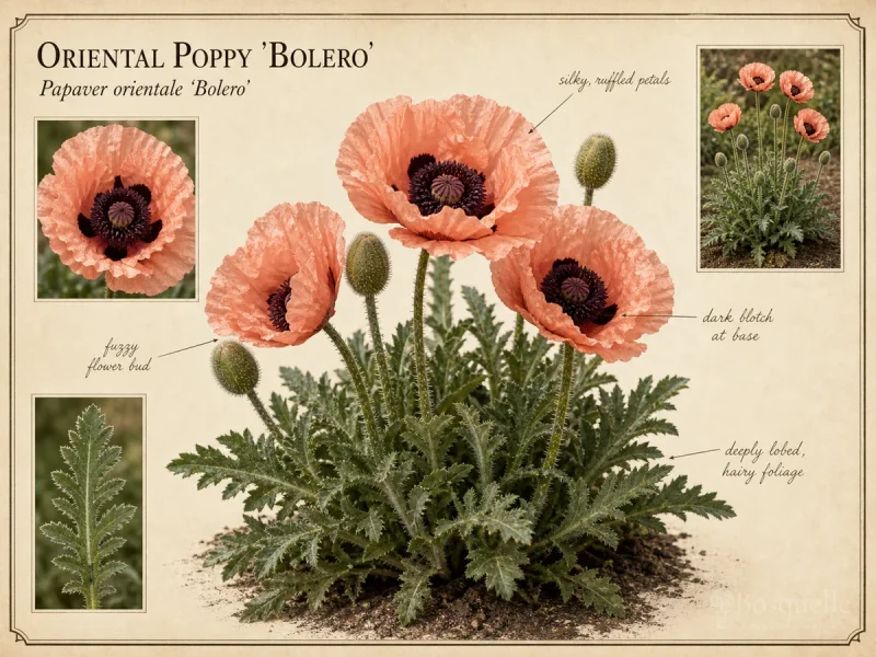 Oriental Poppy ‘Bolero’ (Papaver orientale ‘Bolero’)
