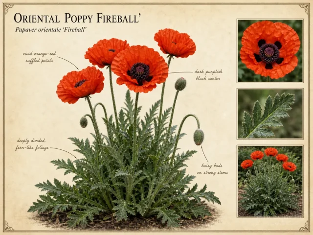 Oriental Poppy Fireball'
