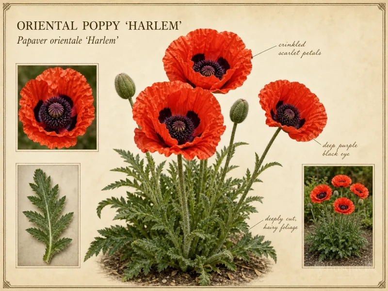 Oriental Poppy ‘Harlem’ (Papaver orientale ‘Harlem’)
