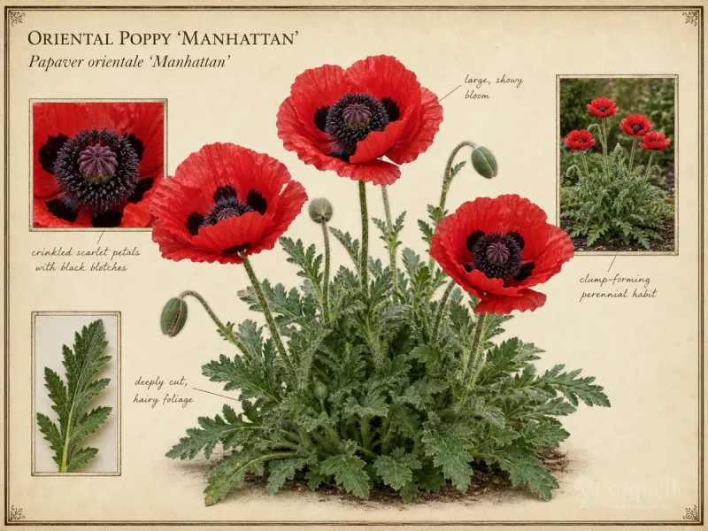 Oriental Poppy ‘Manhattan’ (Papaver orientale ‘Manhattan’)
