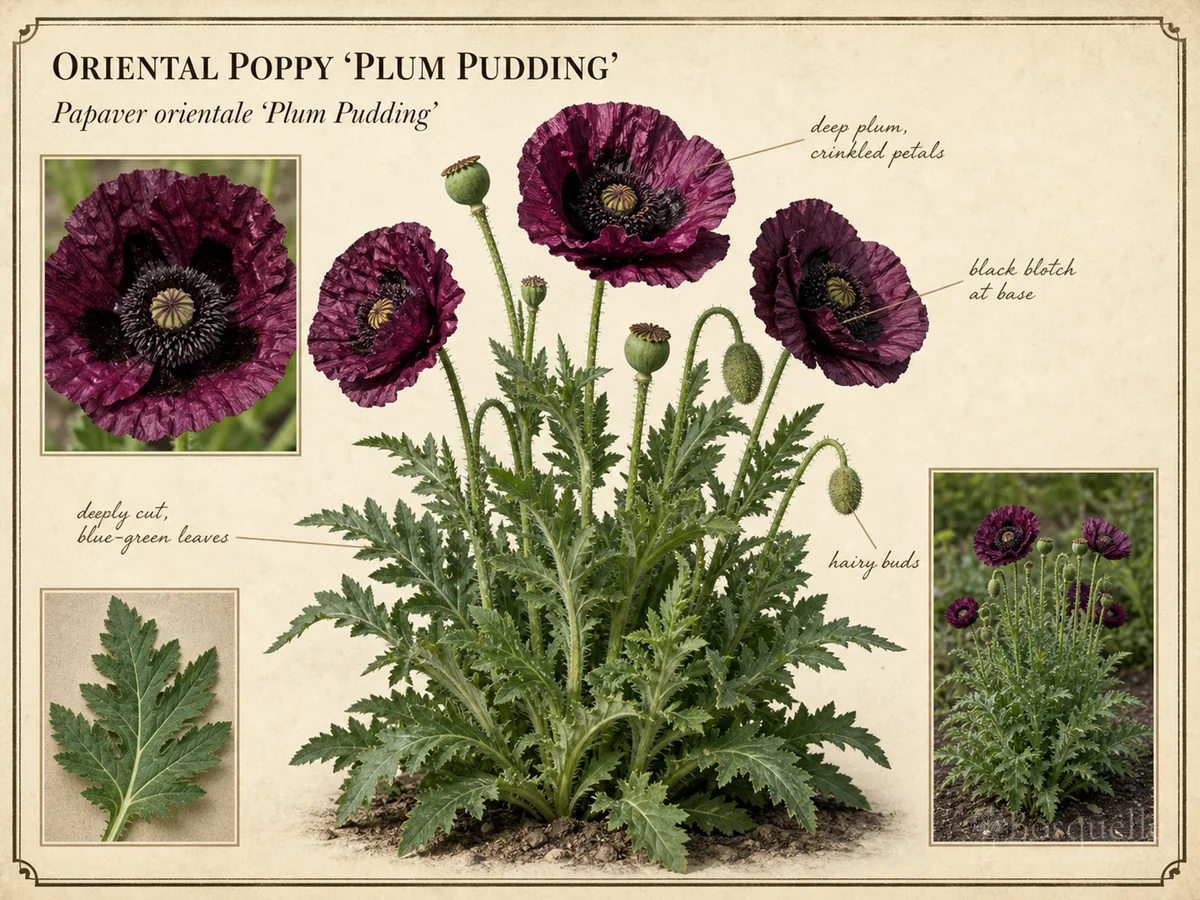 Oriental Poppy 'Plum Pudding'