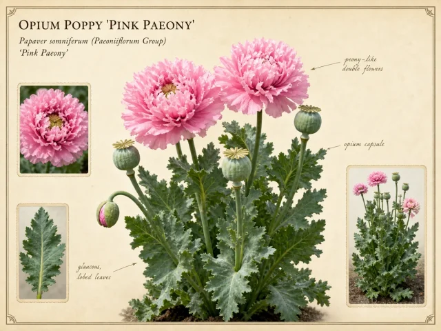 Opium Poppy 'Pink Paeony'