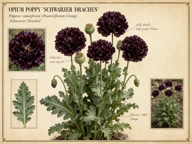 Opium Poppy 'Schwarzer Drachen'