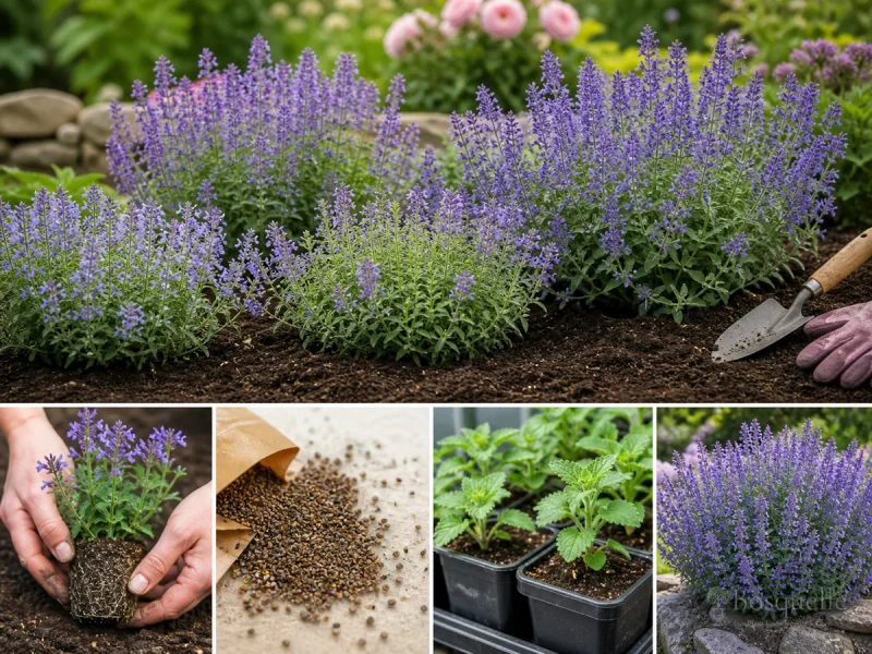 Plant Catmint – Spring or Fall guide illustration
