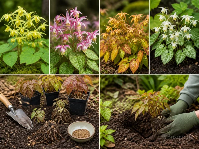 Planting Epimedium — for Barrenwort ''Orangekönigin''