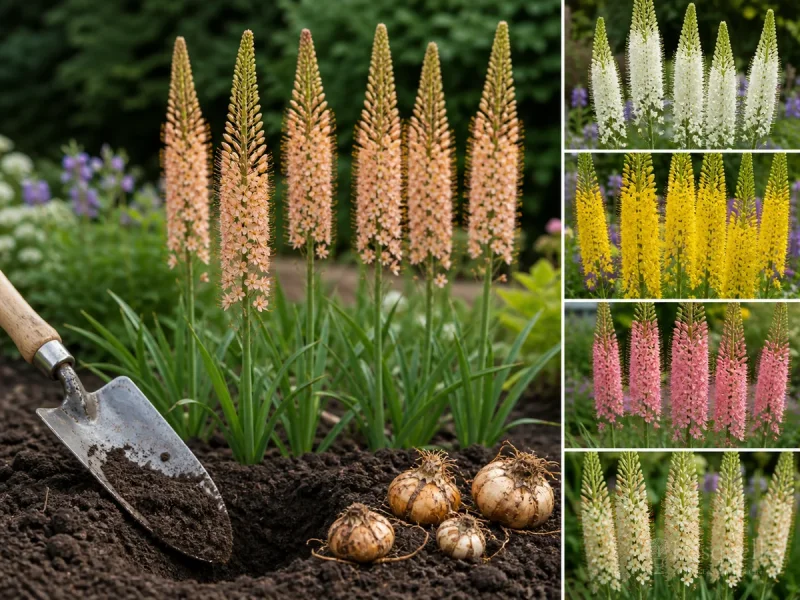 Plant Eremurus – Fall Crowns Just Below Surface guide illustration
