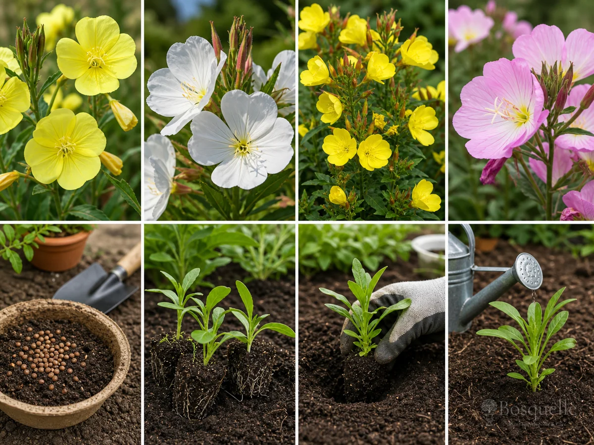 Planting Evening Primrose guide illustration