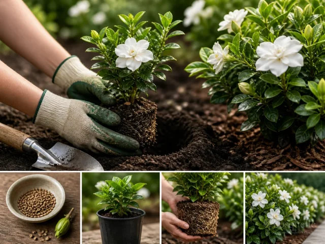 Planting Gardenia — for Cape Jasmine 'Veitchii'