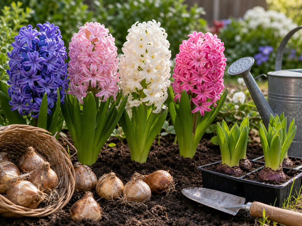 Planting Hyacinth Bulbs guide illustration