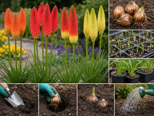 Planting Red Hot Poker — for Red Hot Poker Poco Daybreak